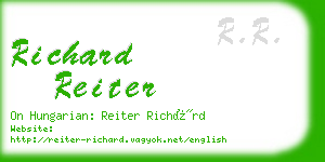 richard reiter business card